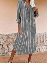 Striped Shirt Dress