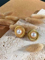 Cozinen Natural Pearl Earrings