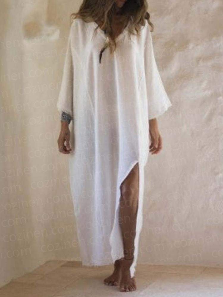 Linen Cotton Casual Oversized Dress