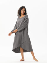 Long Sleeve Linen Cozy Autumn Winter Dress