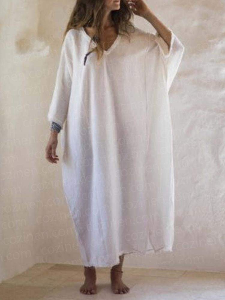 Linen Cotton Casual Oversized Dress