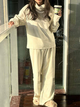 【Petite】Ladies Casual Waist High Collar Suit