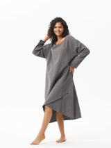 Long Sleeve Linen Cozy Autumn Winter Dress