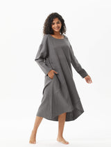 Long Sleeve Linen Cozy Autumn Winter Dress