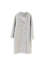 COZINEN Women's Double-Breasted Wool Coat