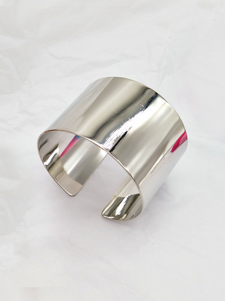 Simple Wide Alloy Bracelet