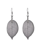 Leaf Metal Texture Earrings