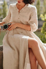 Cozy Cotton Linen Dress