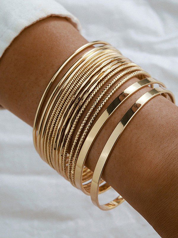 Asymmetric Set Alloy Bracelet