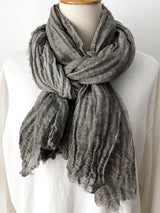 Natural Wrinkle Pure Linen Scarf Women's Shawl