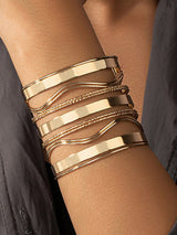 Simple Geometric Alloy Bracelet