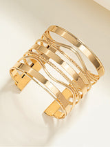 Simple Geometric Alloy Bracelet