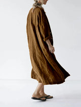 Linen kimono coat mustard