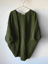 Linen Solid Color Cocoon Kimono