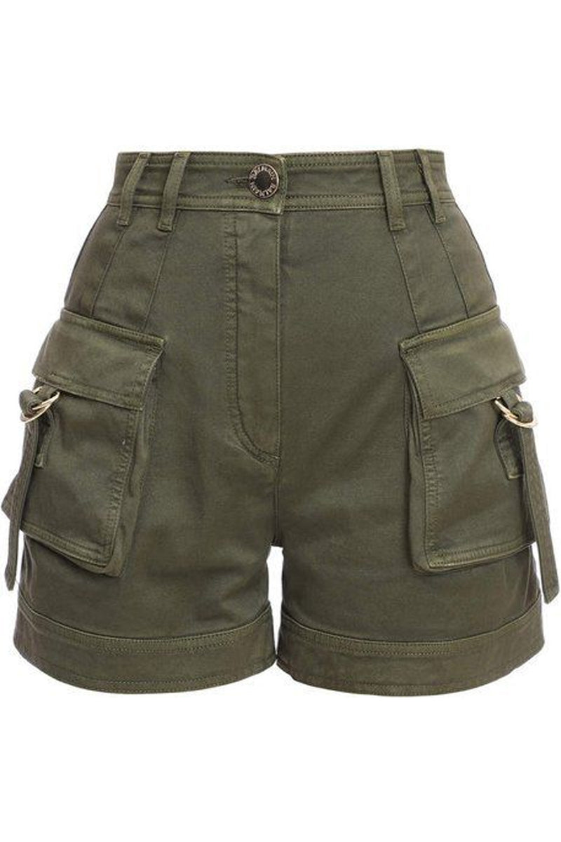 Punk Retro Cargo Solid Shorts